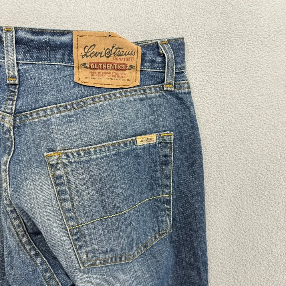 Vintage Levis Jeans Men's 30x34 Fit 30x27 Hemmed Dark Wash Baggy Loose Faded y2k